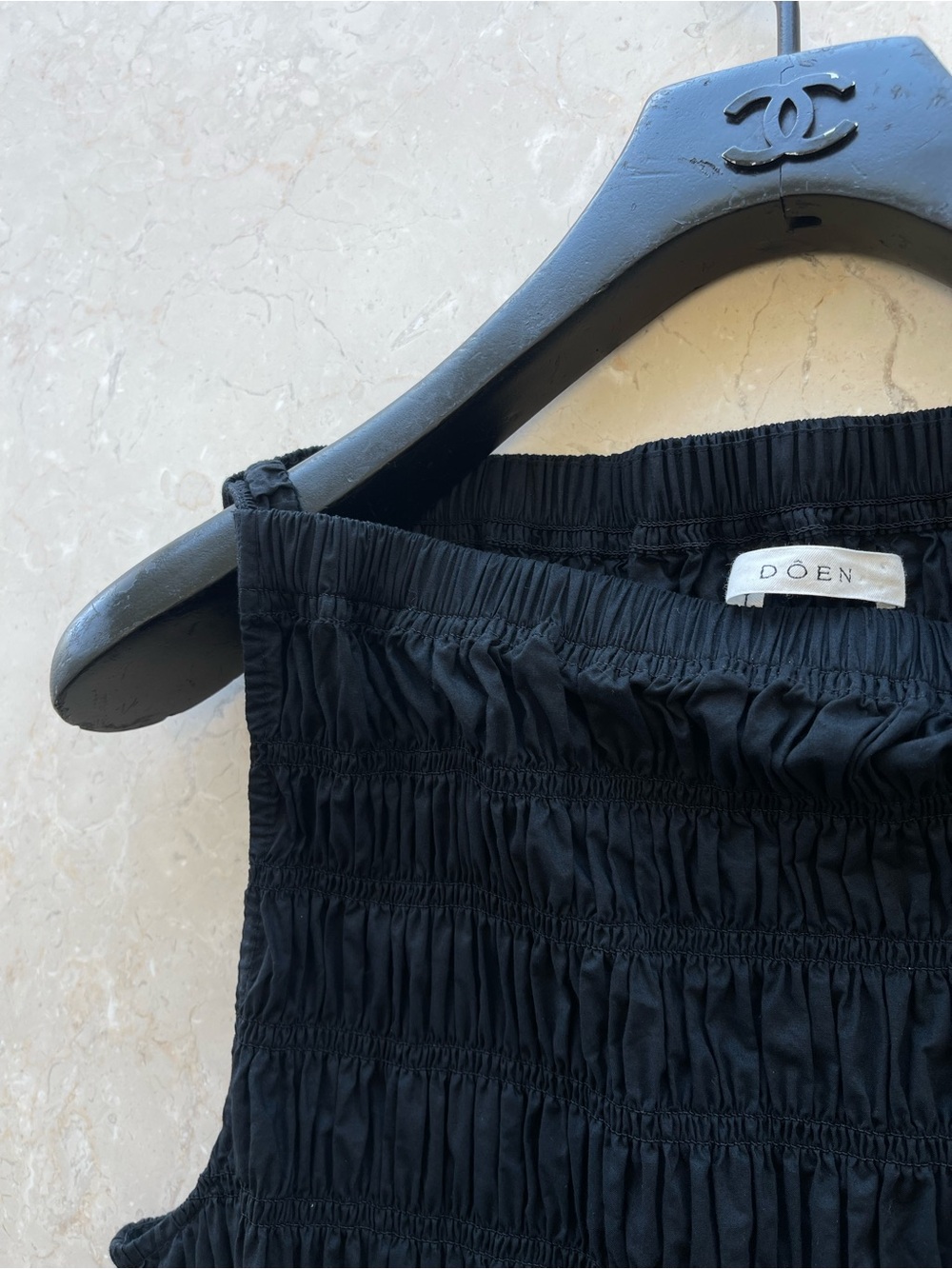 DOEN Melie Shirred Paneled Pleated Organic Cotton-Poplin Midi Dress Size L - Picture 12 of 16